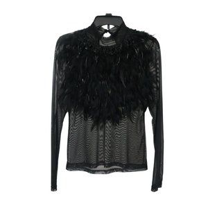 Black Feather Top